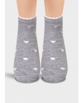 ЭЙС Носки жен.Д141 хл+эл укор, меланж серый