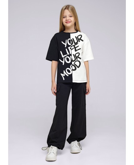 CLE Брюки дев. 846505/73а, чёрный