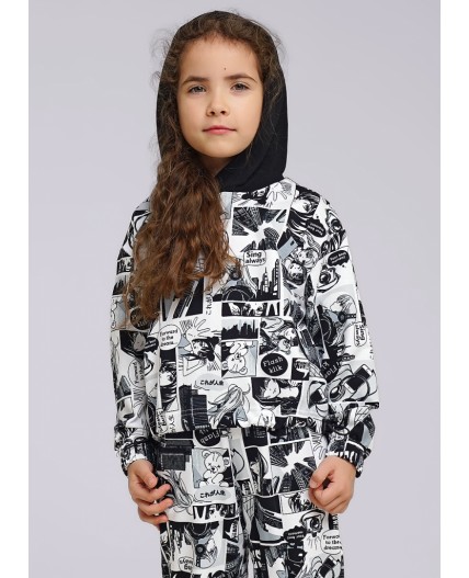 CLE Джемпер дев. 846456/71ун, белый/чёрный