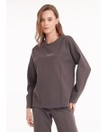 CLE Джемпер жен. 157015/187ввэ, т.серый/т.коричневый