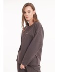 CLE Джемпер жен. 157015/187ввэ, т.серый/т.коричневый
