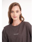 CLE Джемпер жен. 157015/187ввэ, т.серый/т.коричневый