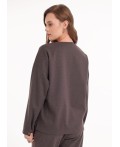 CLE Джемпер жен. 157015/187ввэ, т.серый/т.коричневый