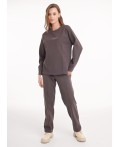 CLE Джемпер жен. 157015/187ввэ, т.серый/т.коричневый