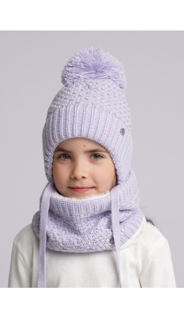 CLE Шапка дет. 433790ап, сиреневый/серый металлик