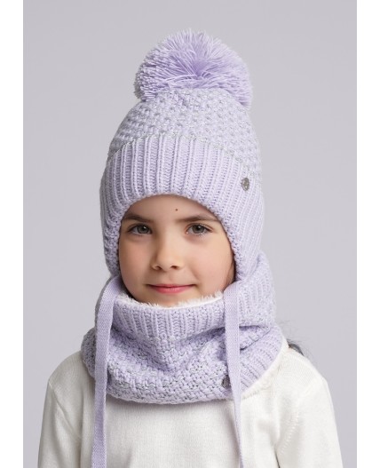CLE Шапка дет. 433790ап, сиреневый/серый металлик
