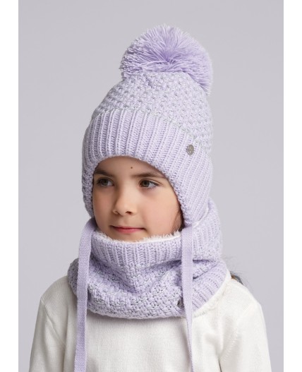 CLE Шапка дет. 433790ап, сиреневый/серый металлик