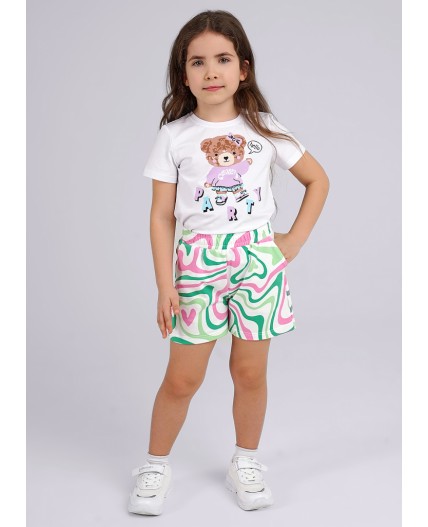 CLE Шорты дев. 846431ун, розовый/зелёный