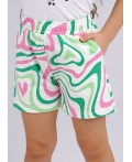 CLE Шорты дев. 846431ун, розовый/зелёный
