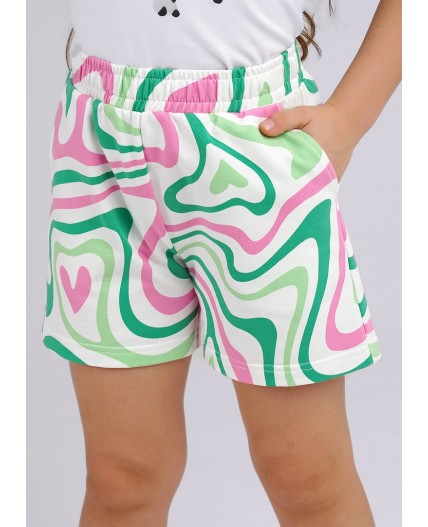 CLE Шорты дев. 846431ун, розовый/зелёный