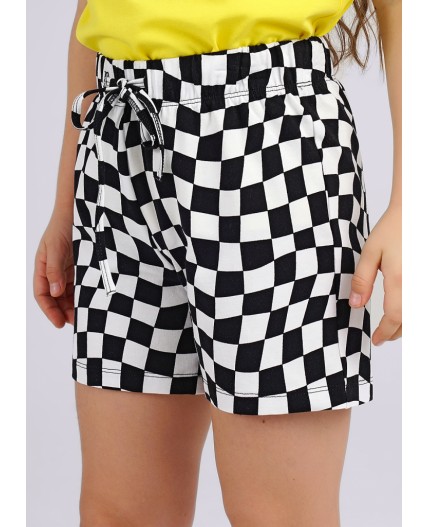 CLE Шорты дев. 846585/77гн, белый/чёрный