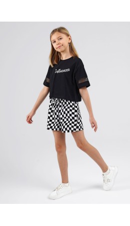 CLE Шорты дев. 846586/77гн, белый/чёрный