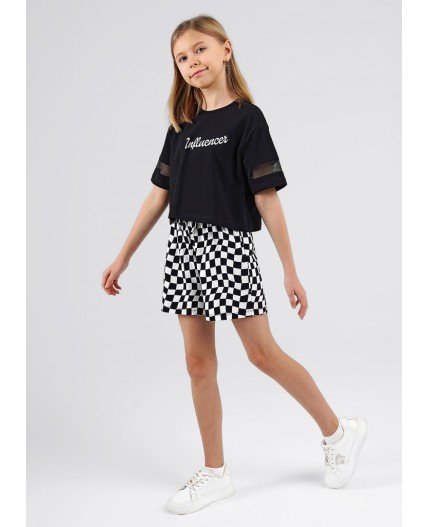 CLE Шорты дев. 846586/77гн, белый/чёрный