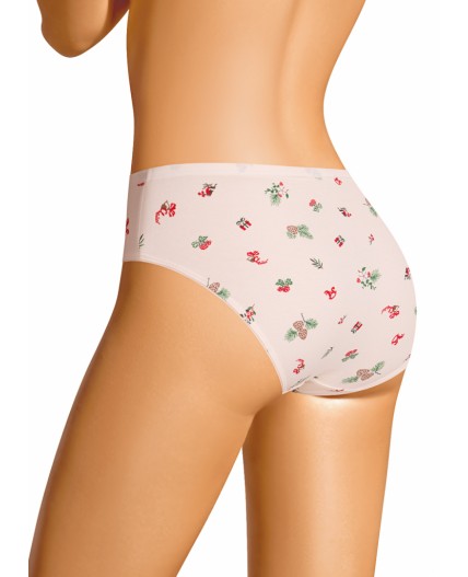 CLE C1200/2 Трусы жен. Пихта, молочный/красный