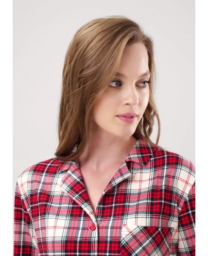 CLE LDR15-1199 Платье жен. Новогоднее чудо, красный/молочный