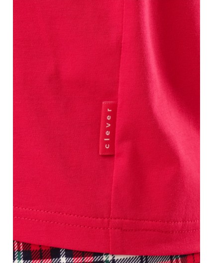 CLE LP15-1199 Пижама жен. Новогоднее чудо, красный/молочный