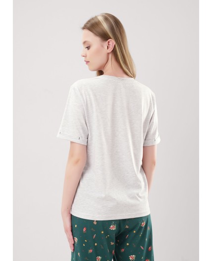 CLE LP15-1201/2 Набор одежды жен. Морозко, меланж св.серый/т.зелёный