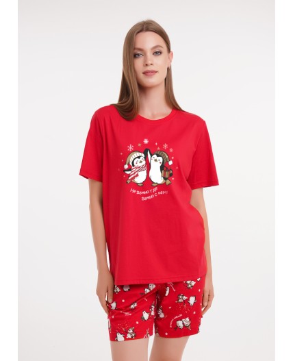 CLE LP15-1202 Набор одежды жен. Конфетти, красный/молочный