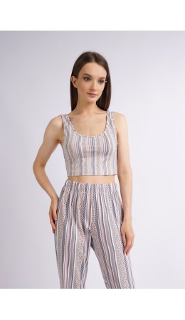 CLE LT12-977 Майка жен. укор. Harmony, т.бежевый/св.бежевый