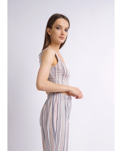 CLE LT12-977 Майка жен. укор. Harmony, т.бежевый/св.бежевый