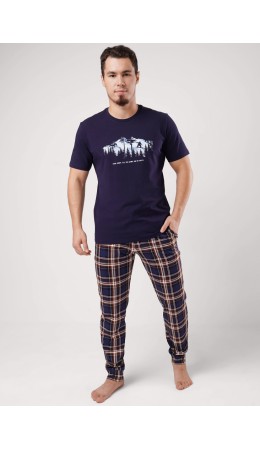 CLE MTR450621 Брюки муж., т.синий/белый