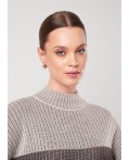 CLE Джемпер жен. 154597/192ак, меланж бежевый