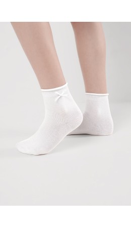 CLE Носки дет.С1544 14-16 выпускной хл+эл, белый