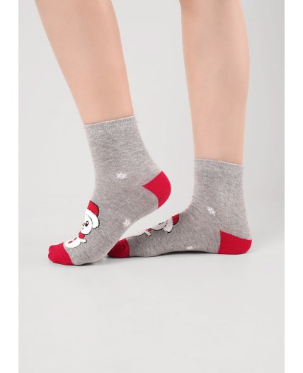 CLE Носки дет.С4557 20-22,22 НГ хл+эл, меланж серый