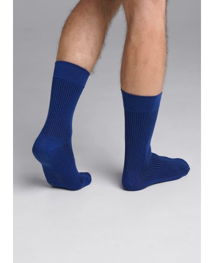 CLE Носки муж.К009Л fashion база хл+эл, т.синий