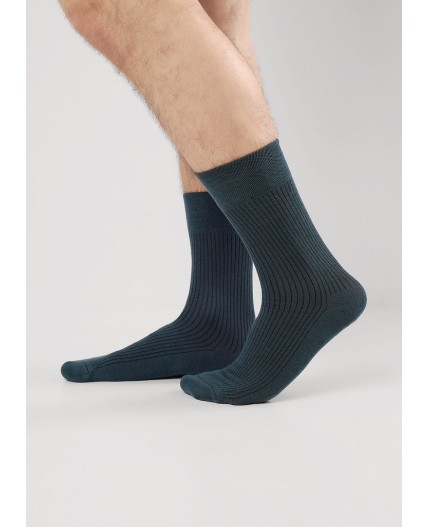 CLE Носки муж.К009Л fashion база хл+эл, т.зелёный