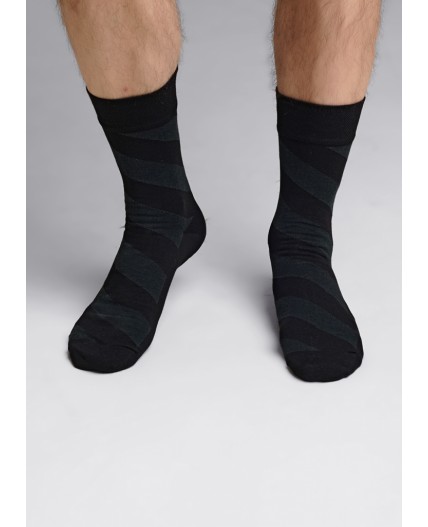 CLE Носки муж.К6400Л fashion база хл+эл, чёрный