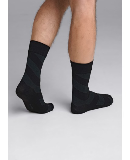 CLE Носки муж.К6400Л fashion база хл+эл, чёрный