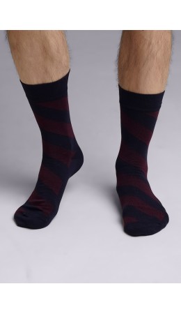 CLE Носки муж.К6400Л fashion база хл+эл, т.синий