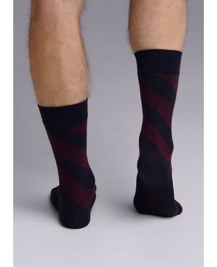 CLE Носки муж.К6400Л fashion база хл+эл, т.синий