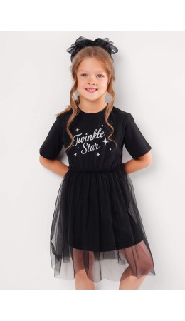 CLE Платье дев. 757255/26кд_п, чёрный