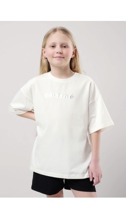 CLE Футболка дев. 856969/13г_п2, молочный