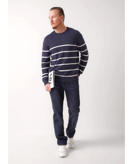 CLE Джемпер муж. 454189/11ха, т.синий/молочный