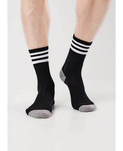 CLE Носки муж.К6512Л трендсокс хл+эл, чёрный