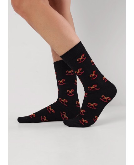 CLE Носки муж.К6555Л НГ хл+эл, чёрный