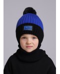 CLE Шапка дет. 433843ап флис, чёрный/синий
