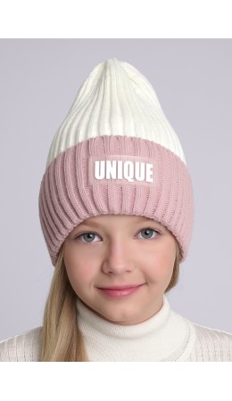 CLE Шапка дет. 433848ак флис, розовый/белый