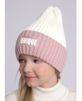 CLE Шапка дет. 433848ак флис, розовый/белый