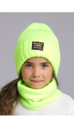 CLE Шапка дет. 433884ап флис, салатовый