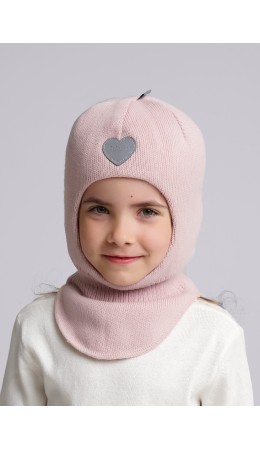 CLE Шапка-шлем дет. 433833ап флис, пудровый