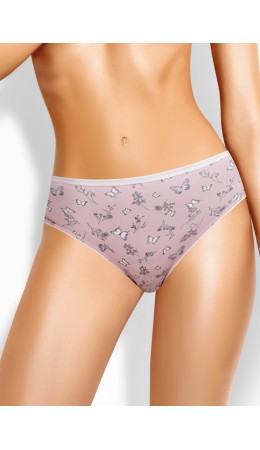CLE C1182 Трусы жен. Флора, бежевый/т.серый