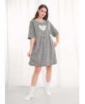 CLE LDR26-1210/2 Платье жен. Жизель, меланж т.серый/белый