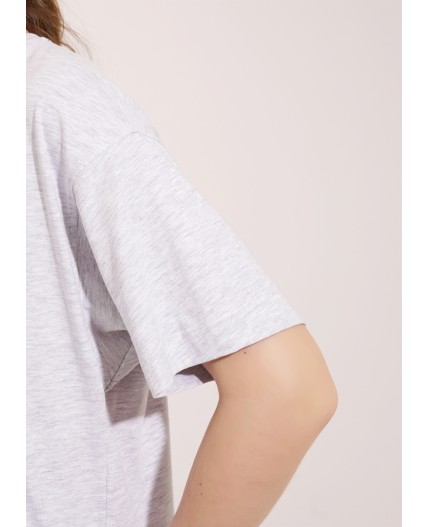 CLE LF15-008 Футболка жен., меланж св.серый