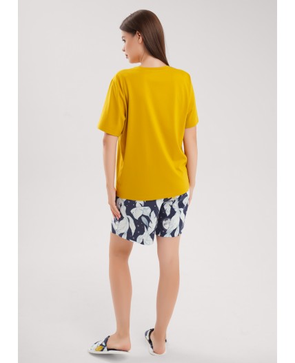 CLE LP15-1209 Набор одежды жен. Луна, горчичный/т.синий