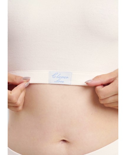 CLE LT15-1176 Майка жен. укор. Экрю, ванильный