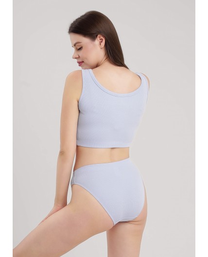 CLE LT15-1176бк Майка жен. укор. Экрю, св.голубой